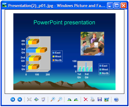 Converted presentation in default image viewer.