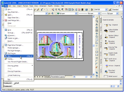 Open the drawing in AutoCAD and press File-Plot... in application main menu