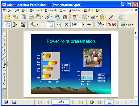 Converted presentation in Adobe Acrobat.